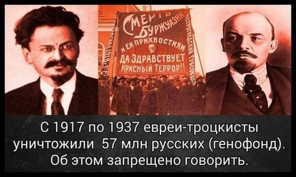 пщм дл здраствует ищи шт 2 С 1917 по1937 евреи троцкисты уничтожили 57 млн русских генофонд Об этом запрещено говорить