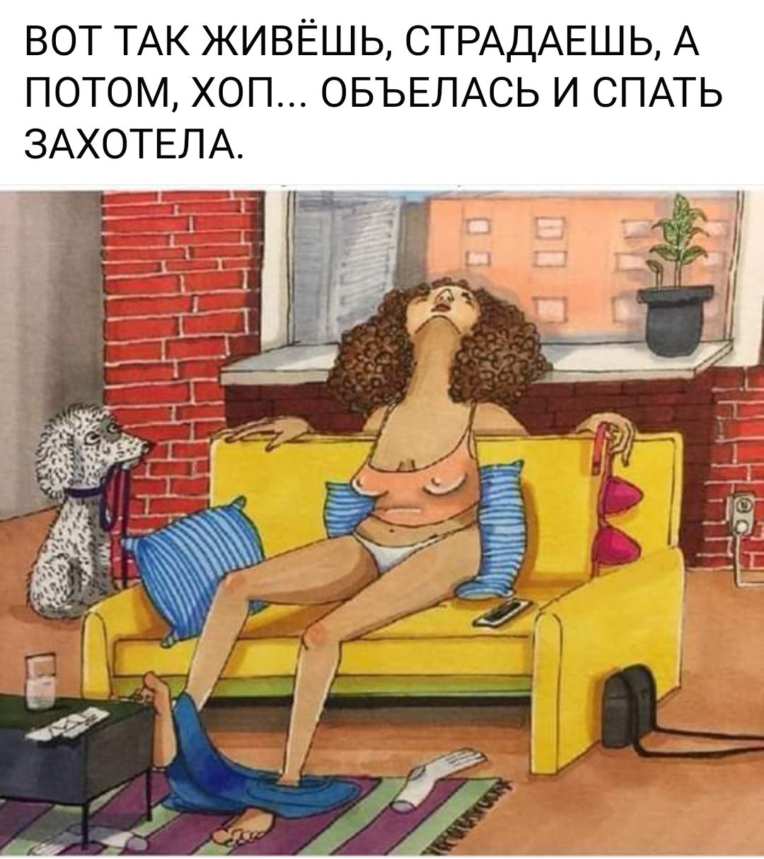 ВОТ ТАК ЖИВЁШЬ СТРАДАЕШЬ А ПОТОМ ХОП ОБЪЕЛАСЬ И СПАТЬ ЗАХОТЕЛА