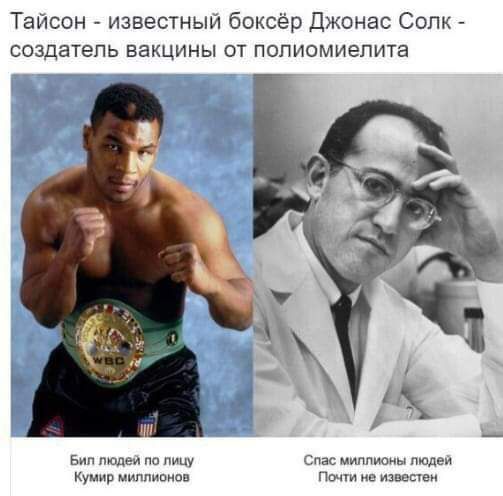 Таисон известным боксер Джонас Сопк создатель вакцины от полиомиелита читшинда