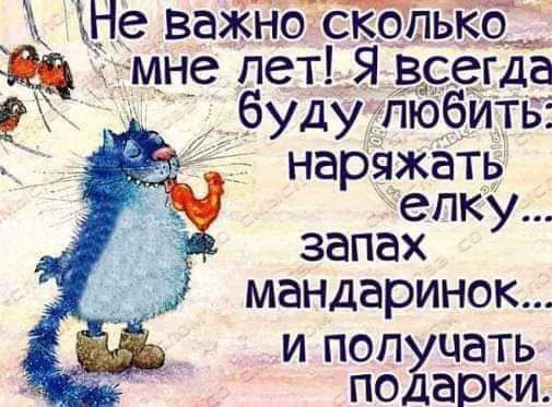 Не важНбгч сколько и мне пет Я всегда буду любить наряжать епк ЗВПВХ У мандаринок и получать подарки