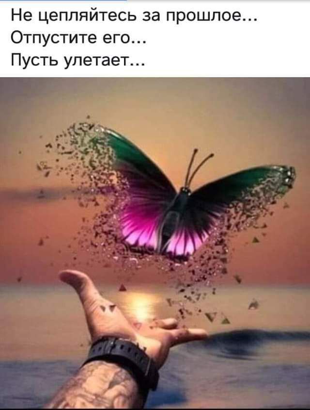 Не цеппяйтесь за прошлое Отпустите его Пусть улетает