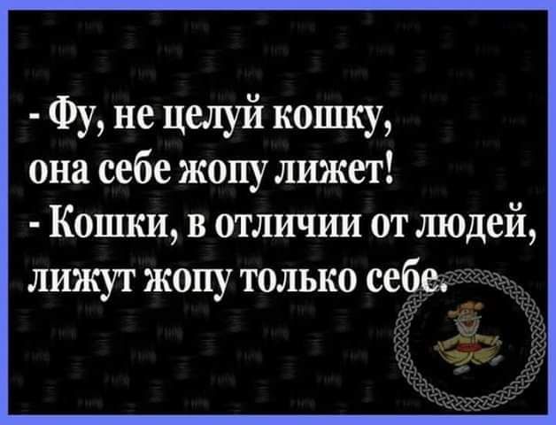 Фу не целуй копшу она себе жопу лижет Кошки в отличии от шодей лижут жопу только себ