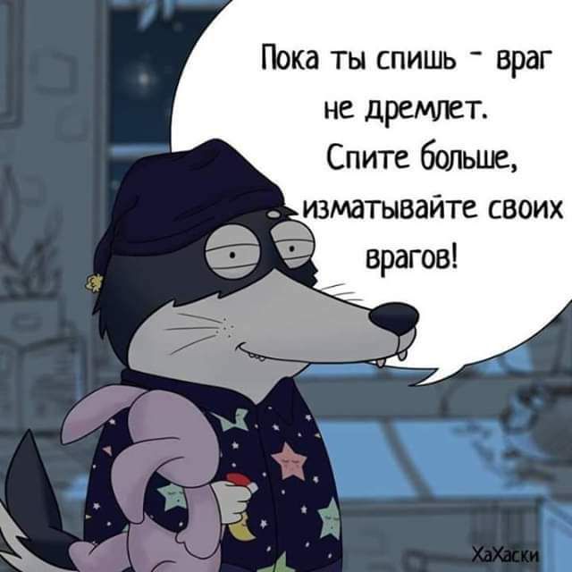 Пока ты спишь враг не дремлет Спите больше изматывайте своих врагов