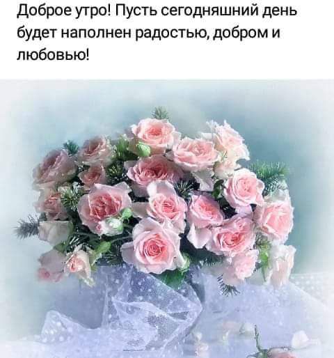 Доброе утро Пусть сегодняшний день будет наполнен радостью добром и любовью