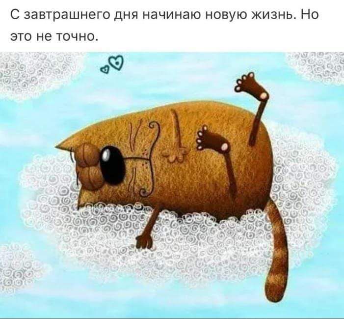 С завтрашнего дня начинаю новую жизнь Но Я это не точно