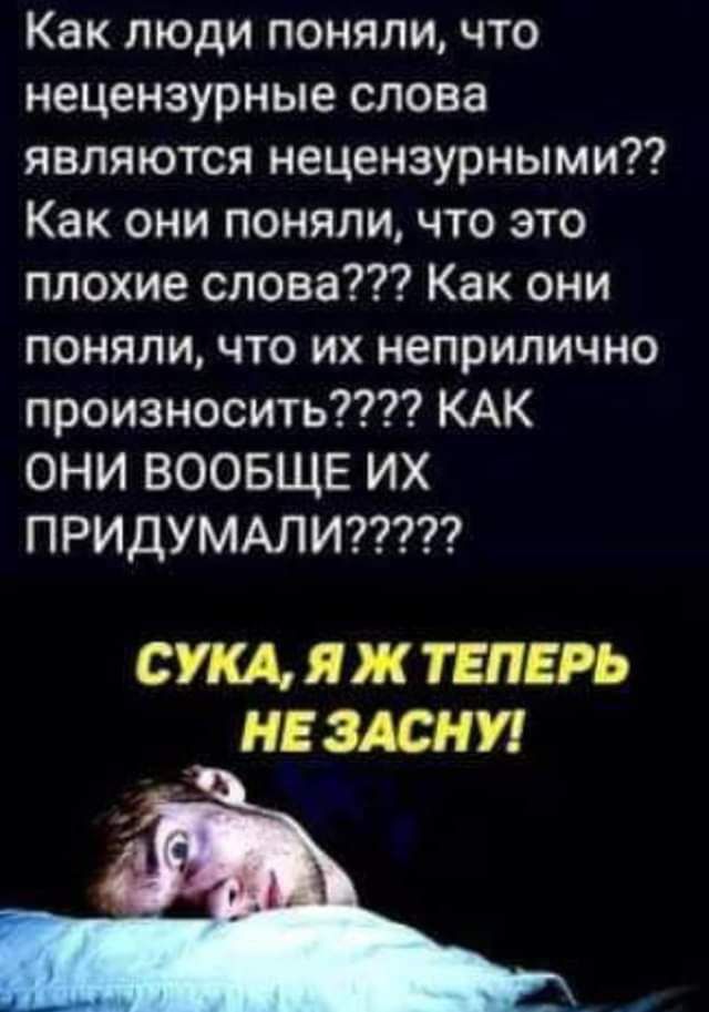 Как люди поняли что нецензурные слова являются нецензурными Как они поняли что это плохие слова Как они поняли что их неприлично произносить КАК ОНИ ВООБЩЕ ИХ ПРИДУМАЛИ СУКА ПЖ ТЕПЕРЬ НЕЗАСНИ