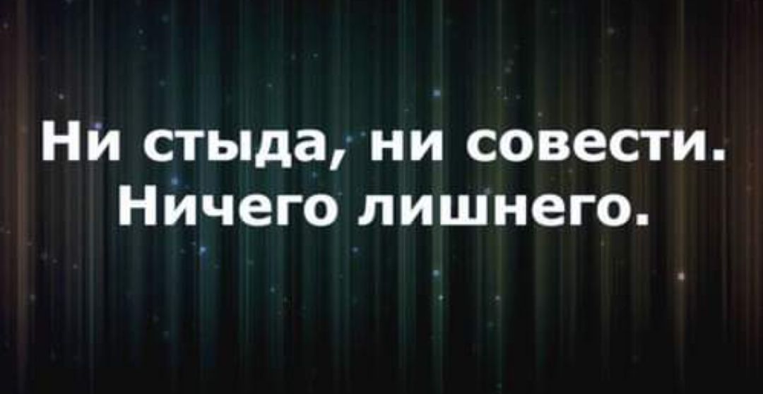 ни стыда ни совести Ничего лишнего