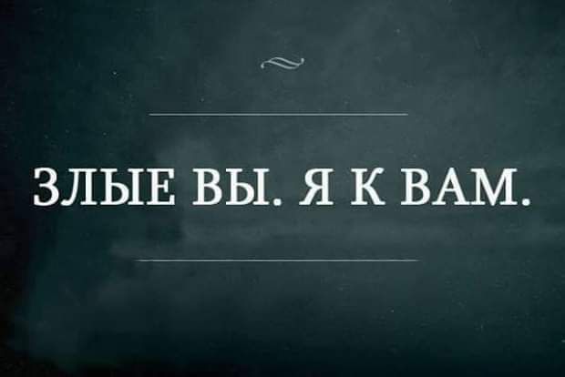 ЗЛЫЕ ВЫ Я К ВАМ