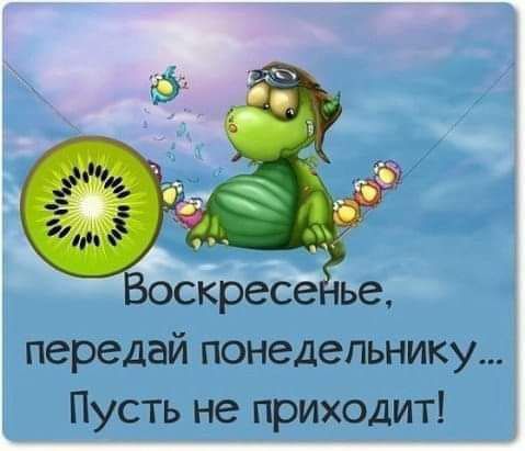 оскресе ье передай понедельнику Пусть не приходит