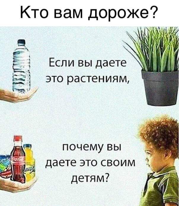 Кто вам дороже Если вы даете ЕЕ это растениям в На почему вы даете это своим 5 детям