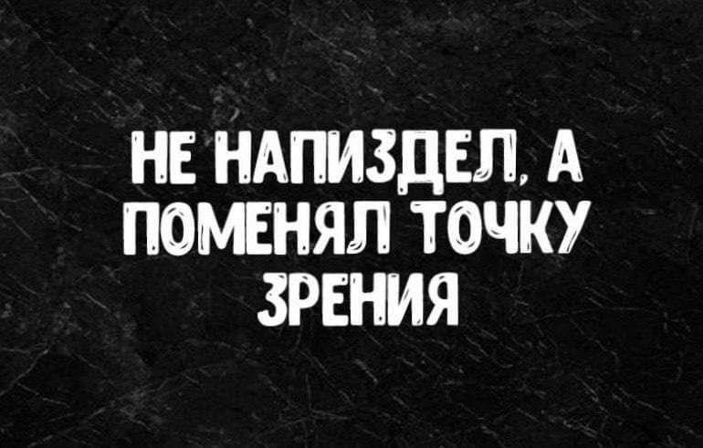 НЕ НАПИЗДЕЛ А ПОШНЯЛ ТОЧКУ ЗРЕНИЯ