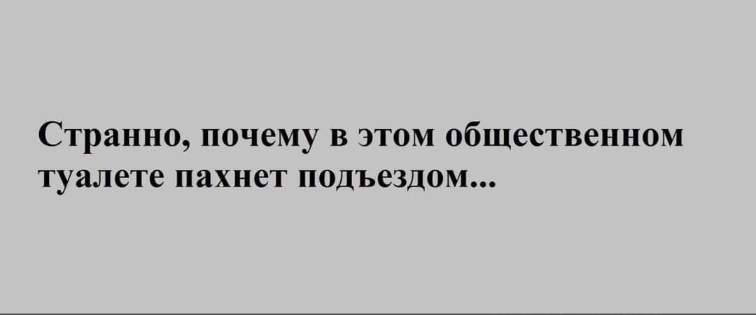 Странно ничему в этом общественном туалете пахнет ппдъездом