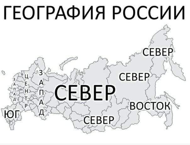 ГЕОГРАФИЯ РОССИИ два Г в 5ш СЕВЕР СЕВЕР СЕВЕР СЕВЕР ВОСТОК