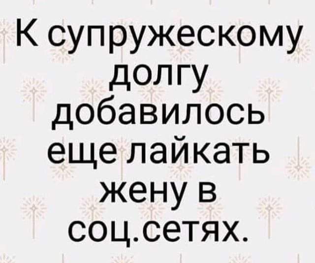 К супружескому долгу добавилось еще лайкать жену в соцсетях