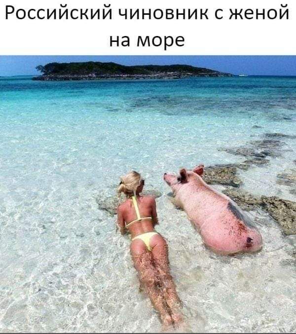 Российский чиновник с женой на море