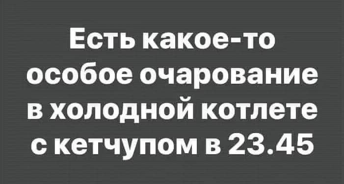 Есть какое то особое очарование в холодной котлете с кетчупом в 2345