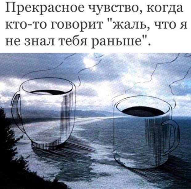 Прекрасное чувство когда ктото говорит жаль что я не знал тебя раньше