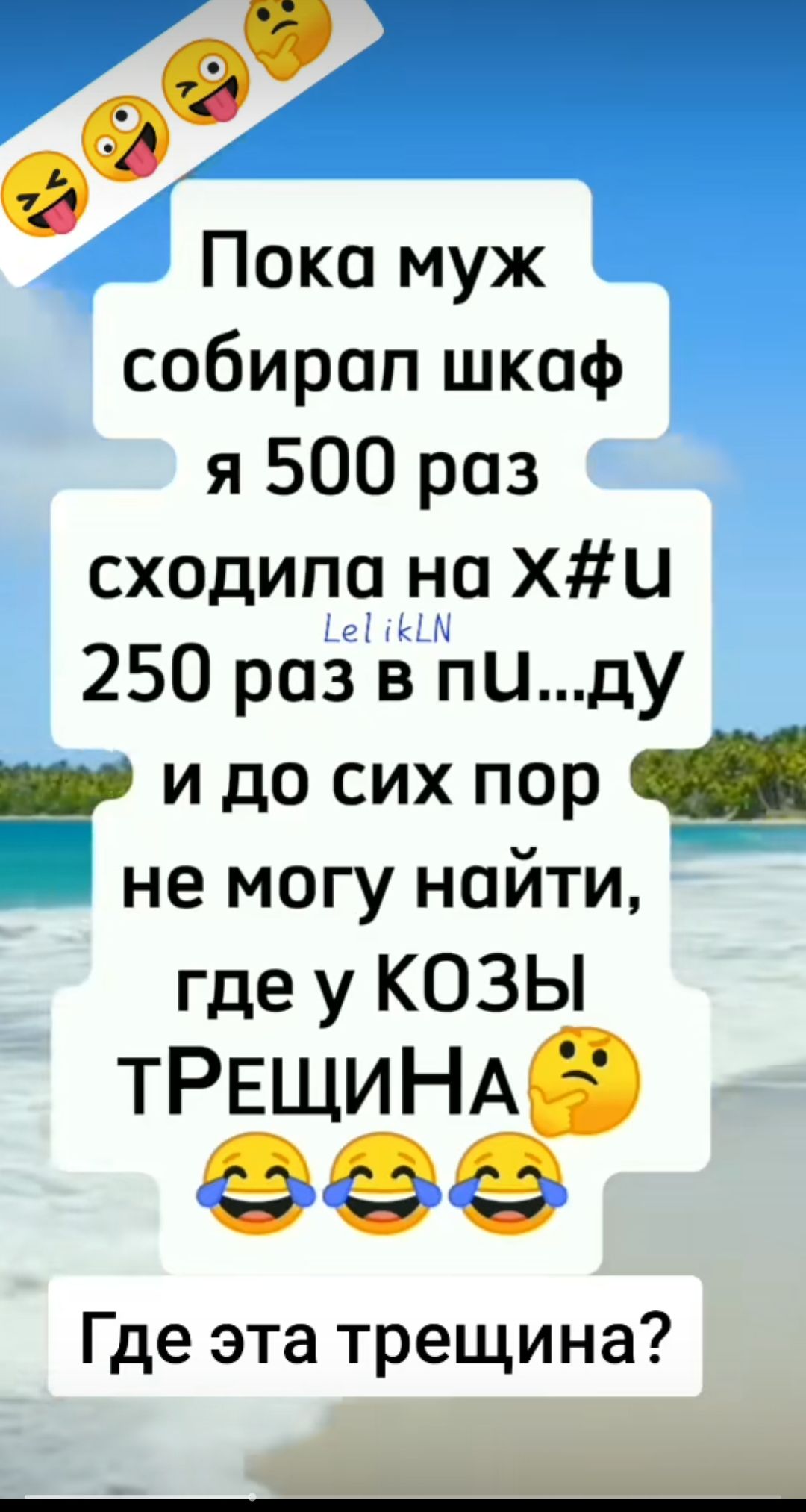 9 Пока муж собирал шкаф я 500 раз сходила на Х и 250 раз в пнду а и до сих пор не могу найти где у КОЗЫ ТРЕЩИНА сс Где эта трещина