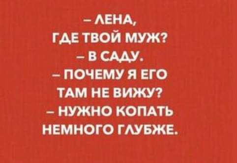 ЛЕНА ГДЕТВОЙ МУЖ В САДУ ПОЧЕМУ Я ЕГО ТАМ НЕ ВИЖУ НУЖНО КОПАТЬ НЕМНОГО ГЛУБЖЕ