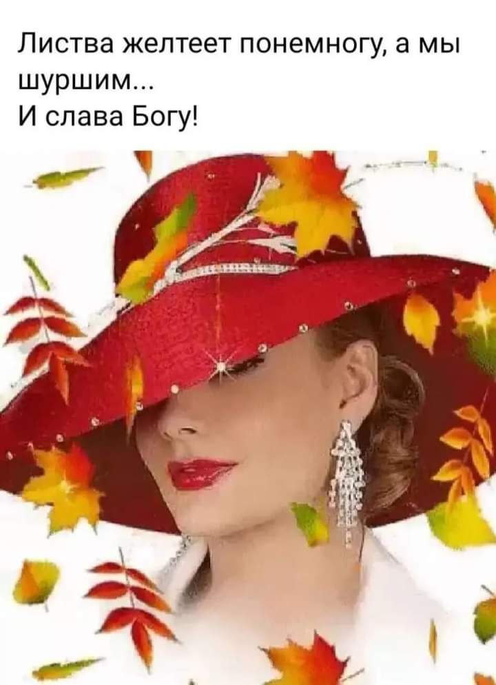 Листва желтеет понемногу а мы шуршим И слава Богу