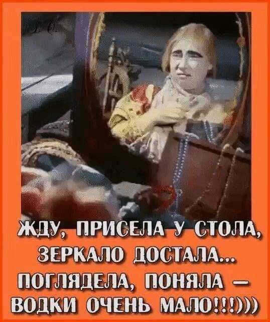 Г М ЖДУ ПРИСЕЛАУаСТОЛА ЗЕРКАЛО ДОСТАЛА ПОГЛЯДЕЛАЖПОНЯЛА ВОДКИ ОЧЕНЬ МАЛО