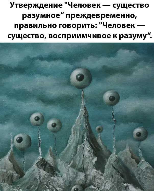 Утверждение Человек существо разумное преждевременно правильно говорить Человек существо восприимчивое к разум