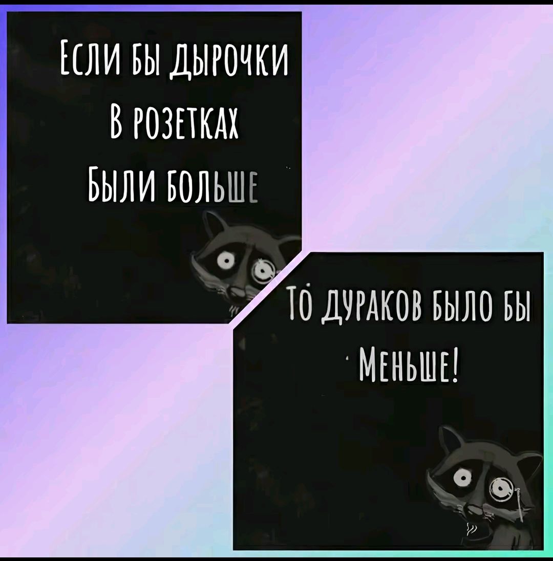 ЕСЛИ ВЫ ДЫРОЧКИ В РОЗЕТКАХ БЫЛИ БОЛЬШЕ 10 ДУРАКОВ БЫЛО ВЫ МЕНЬШЕ оС йн