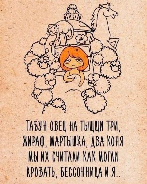 ТАБУН ОВЕЦ НА ТЫЩЩИ ТРИ ЖИРАО МАРТЫШКА ДВА КОНЯ МЫ ИХ СЧИТАКИ КАК МОГАИ ОВАТЬ БЕССОННИЦА И Я