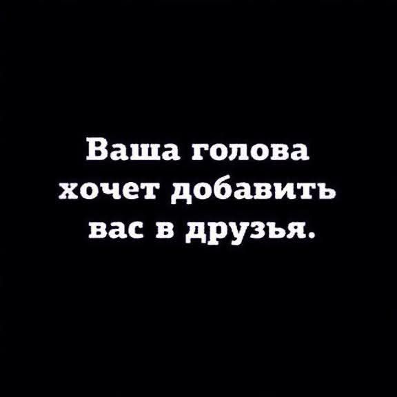 Ваша голова хочет добавить вас в друзья