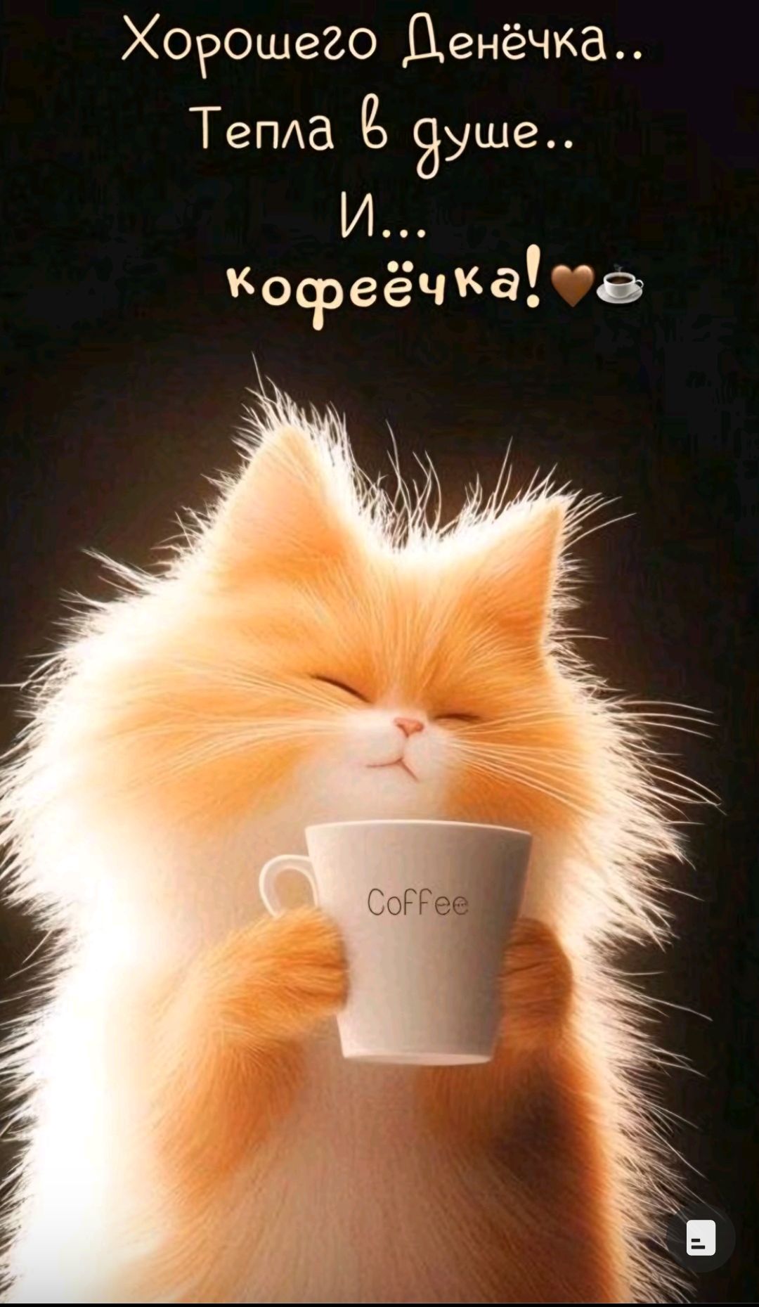 Хорошего Денёчка.. Тепла в душе.. И... кофейчка!☕