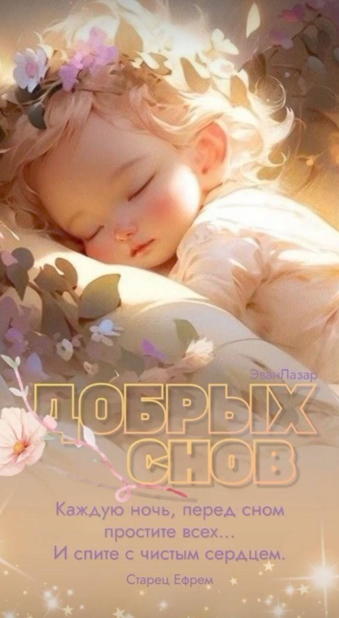 Добрых снов
Каждую ночь, перед сном простите всех... И спите с чистым сердцем.
Старец Ефрем