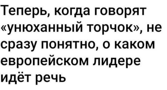 Теперь, когда говорят «уныханный торчок», не сразу понятно, о каком европейском лидере идёт речь