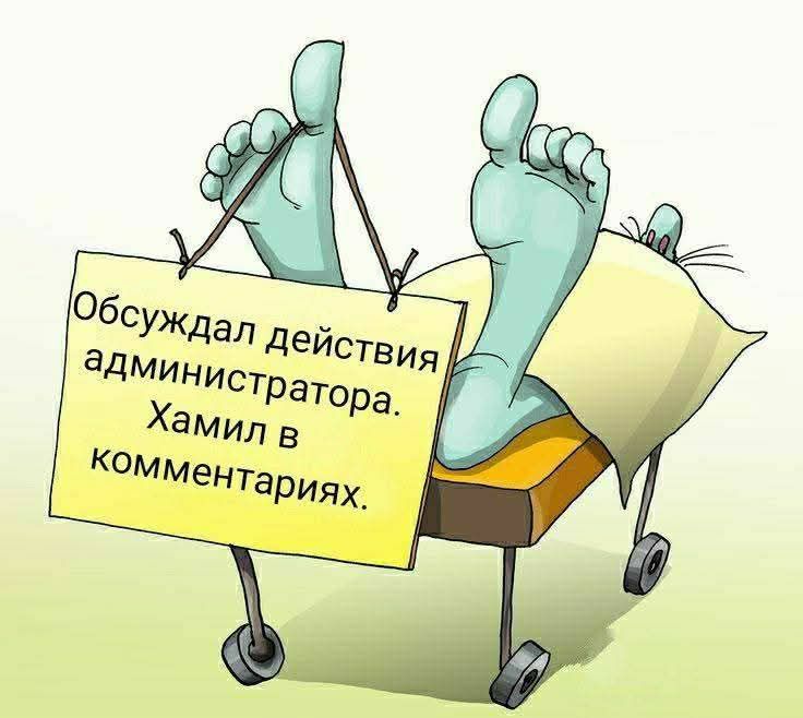 Обсуждал действия администратора. Хамил в комментариях.