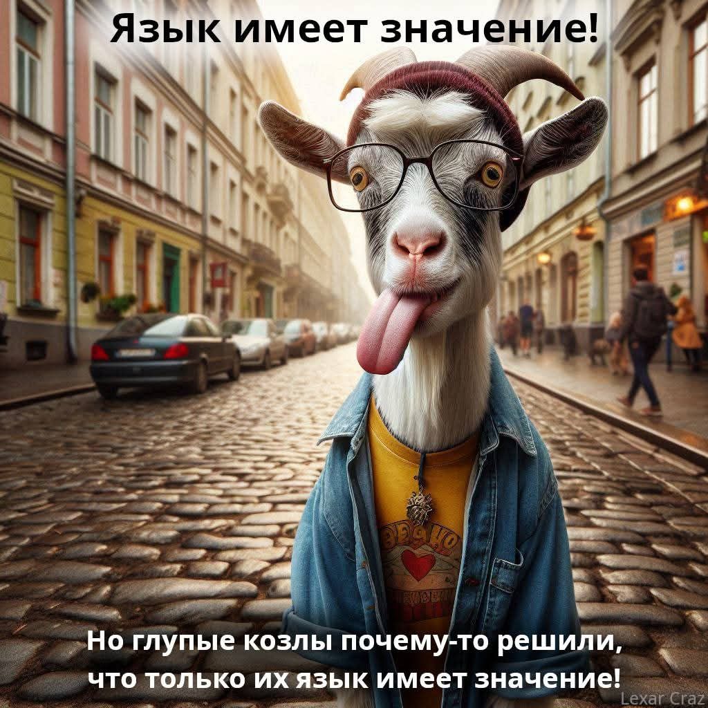 Язык имеет значение!
Но глупые козлы почему-то решили, что только их язык имеет значение!
