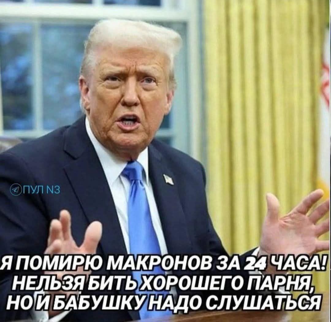 Я помирю макронов за 24 часа! Нельзя быть хорошего парня, но и бабушку надо слушаться.