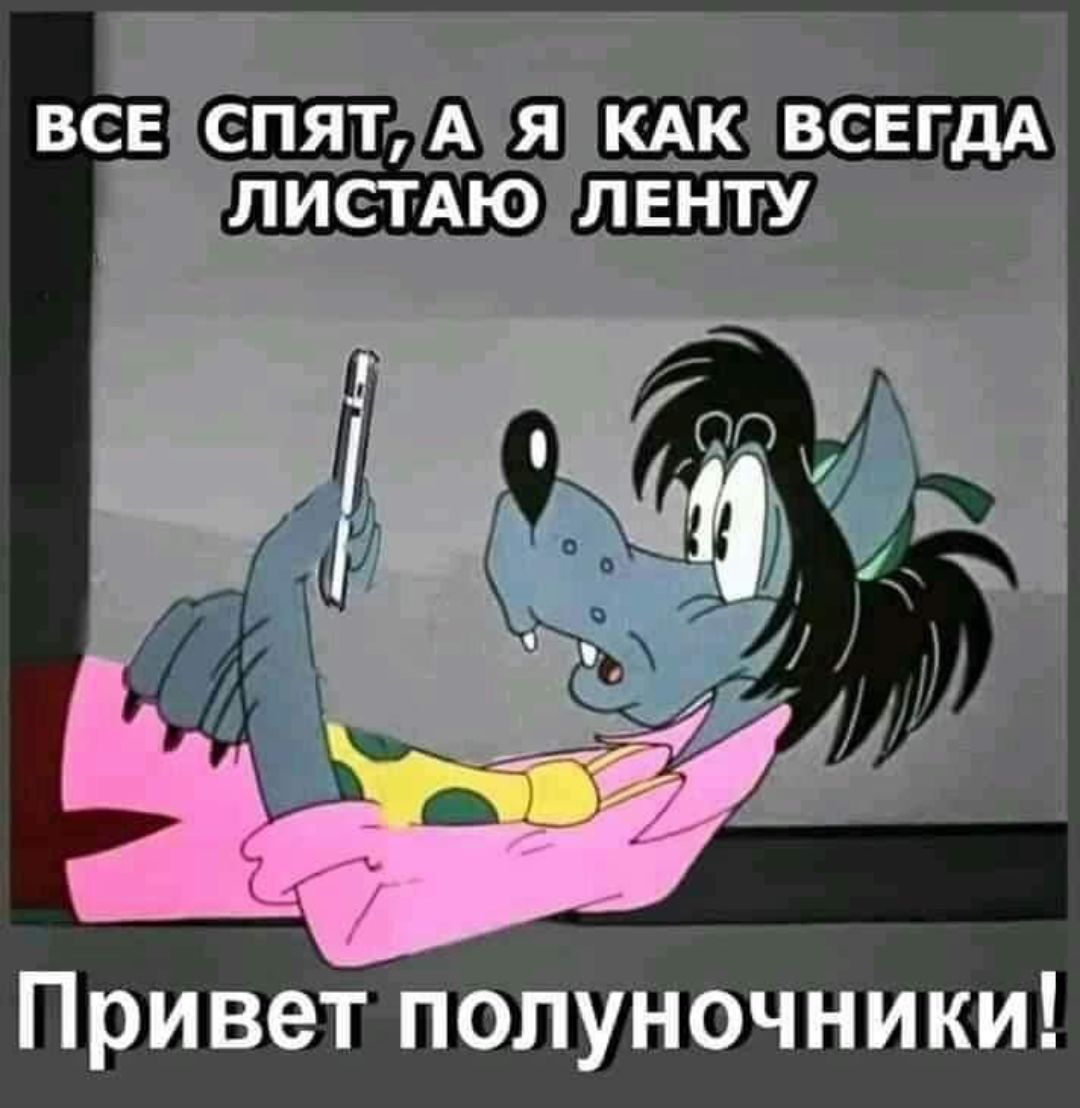 ВСЕ СПЯТ, А Я КАК ВСЕГДА ЛИСТАЮ ЛЕНТУ
Привет полуночники!