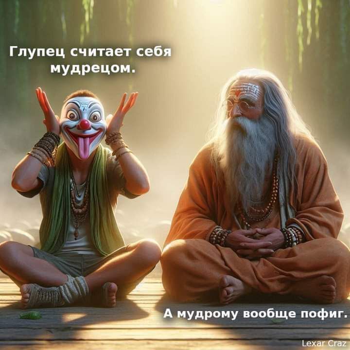 Глупец считает себя мудрецом.
А мудрому вообще пофиг.