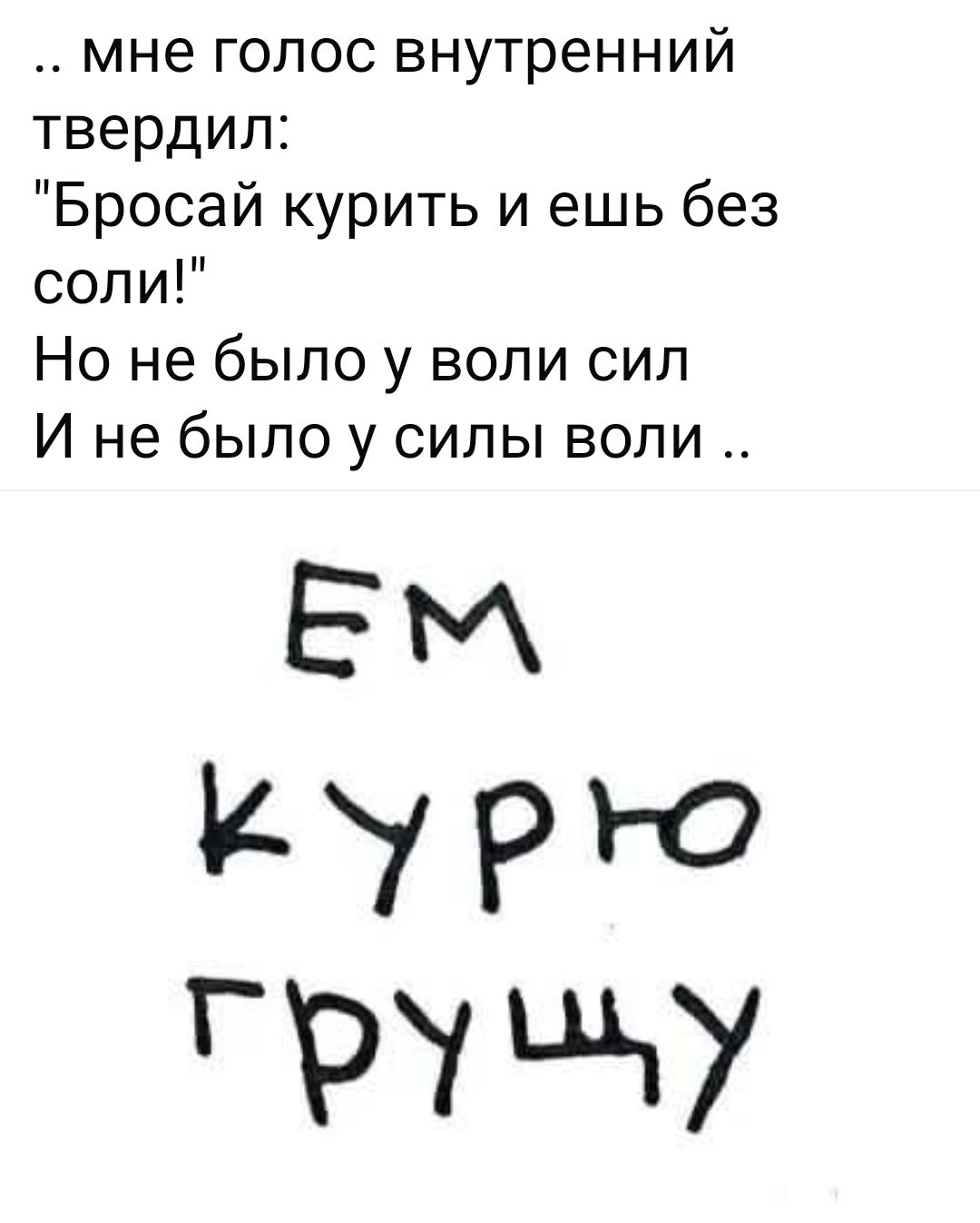 .. мне голос внутренний твердил: 