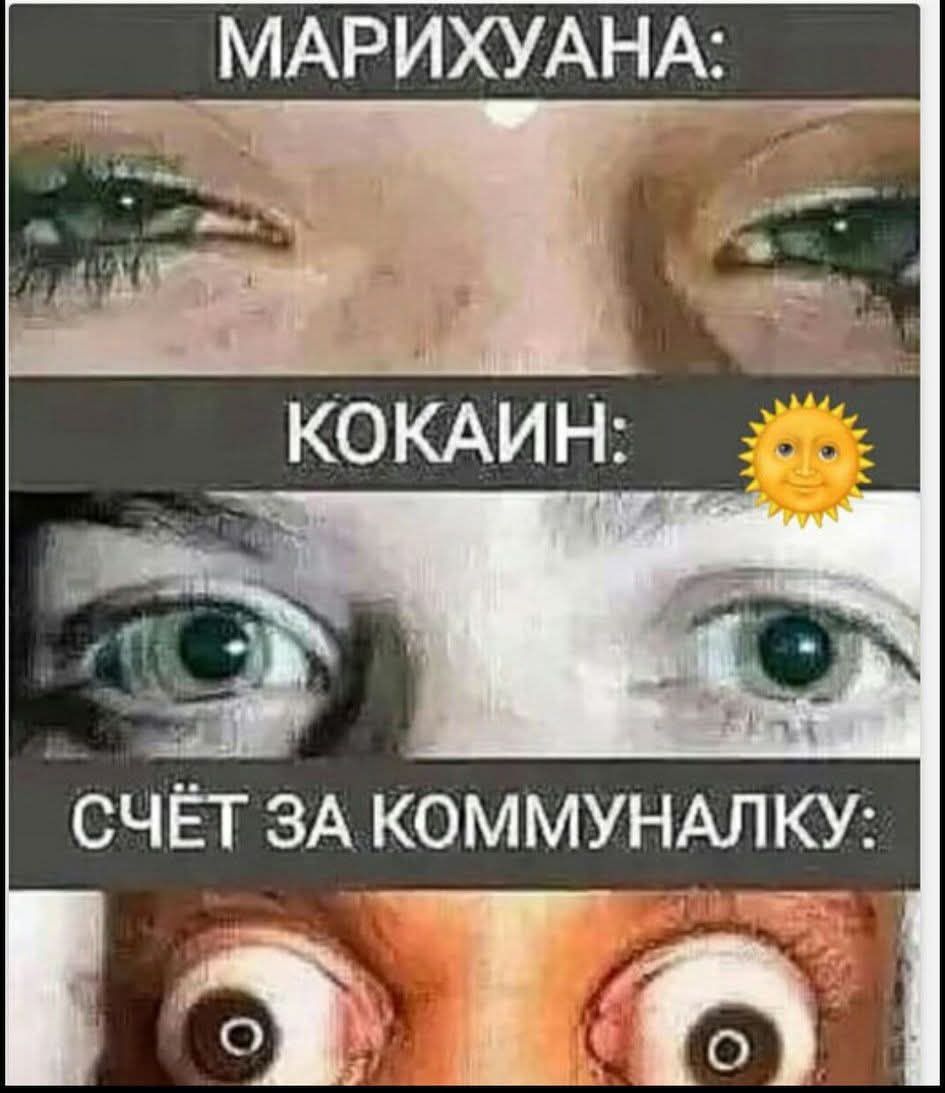 МАРИХУАНА:\nКОКАИН:\nСЧЁТ ЗА КОММУНАЛКУ: