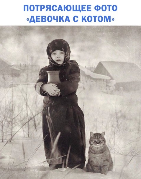 ПОТРЯСАЮЩЕЕ ФОТО АЕВОЧКА С КОТОМ