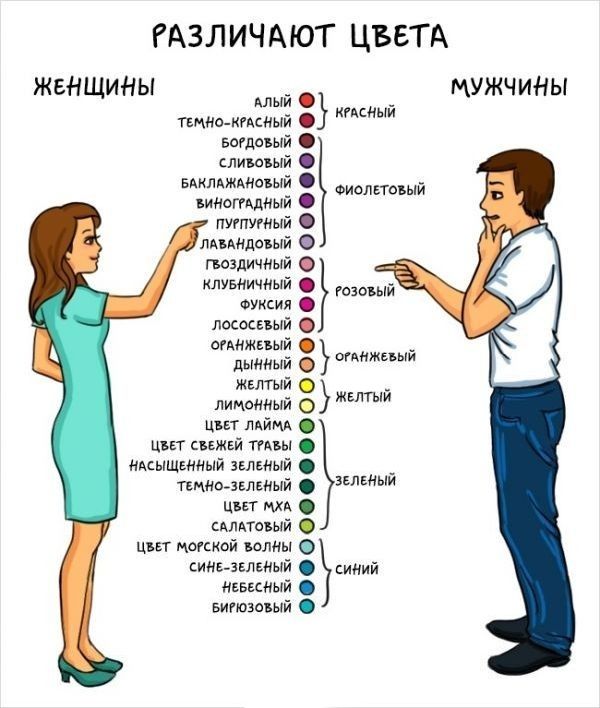 РАЗЛИЧАЮТ ЦВЕТА ЖЕНЩИНЫ МУЖЧИНЫ мый твино тсный вогдовый лиъовый вакмжшовый ФИОЛЕТОБЫЙ виногпдный пУгпугный лцвяндовый гъоздичный клуыичный ФУКСИЯ песенный сгцмжввый дымный желтый лимоииый цвет мймп шп свгжвй тгмы мышиный звлшый _ твиноаелеиый Мы цыт мхи платный цввт попкой волны 0 сине зеленый синий нввкный вишневый кгцсный газовый отнжцый желтый