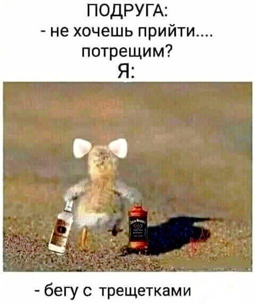 ПОДРУГА не хочешь прийти потрещим Я бегу с трещетками