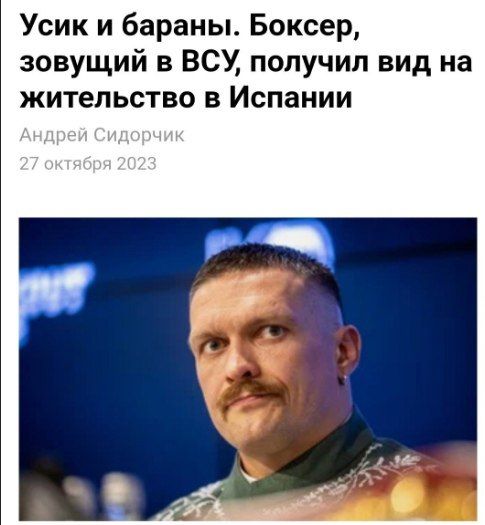 Усик и бараны Боксер зовущий в ВСУ получил вид на жительство в Испании