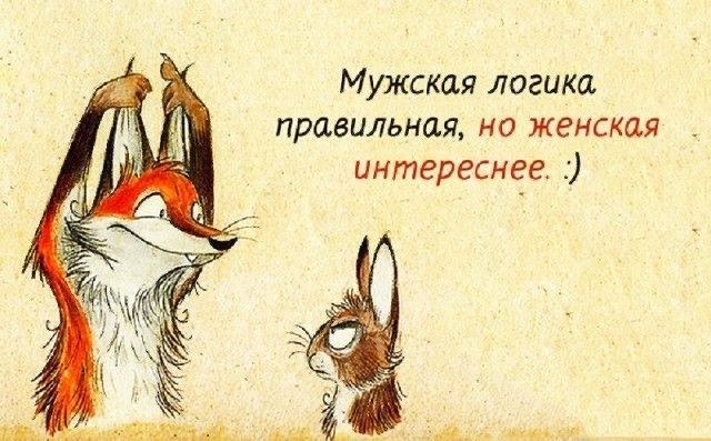 Мужская логика правильная но женская интереснее