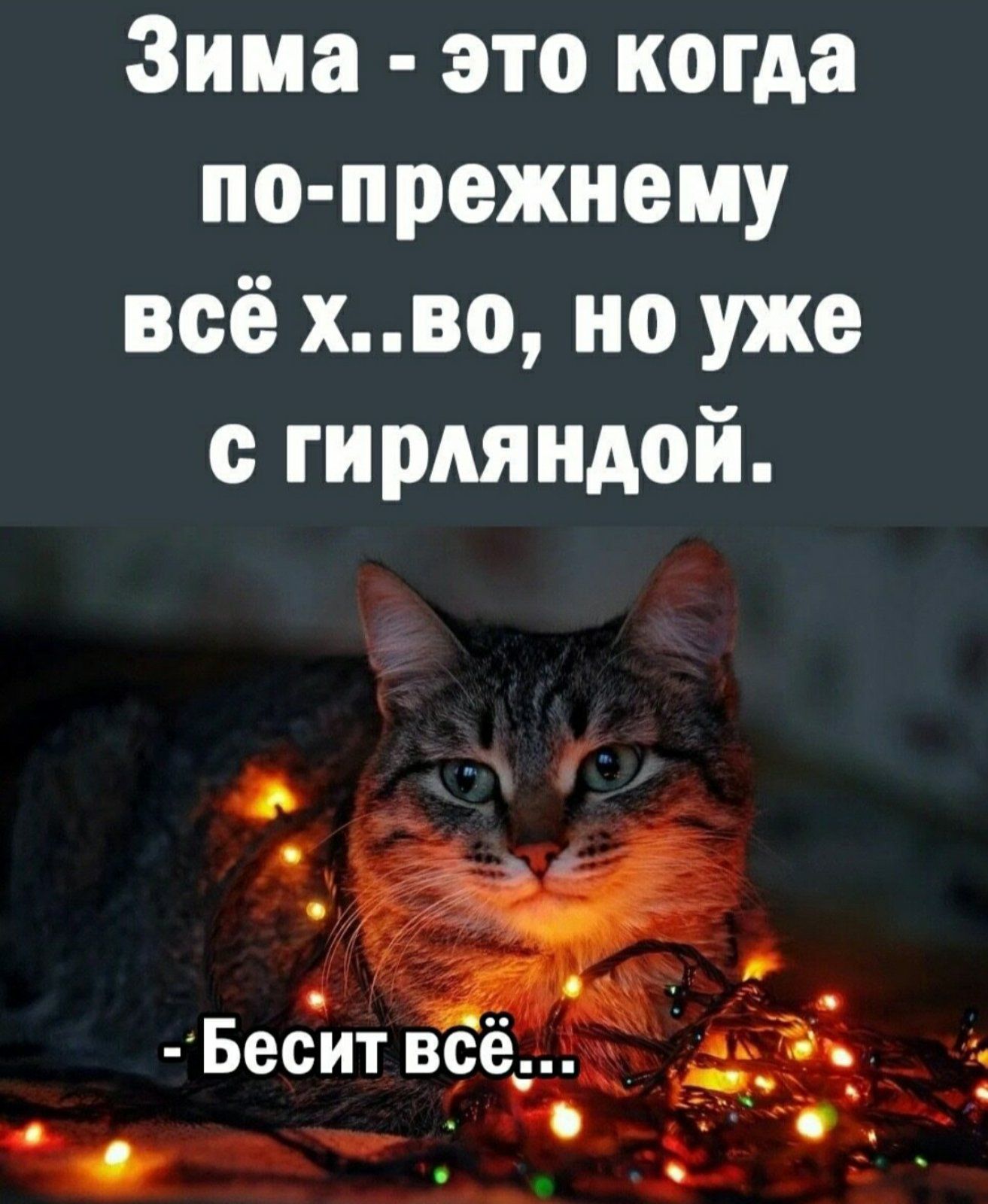 Зима это когда по прежнему всё хво но уже гирляндой
