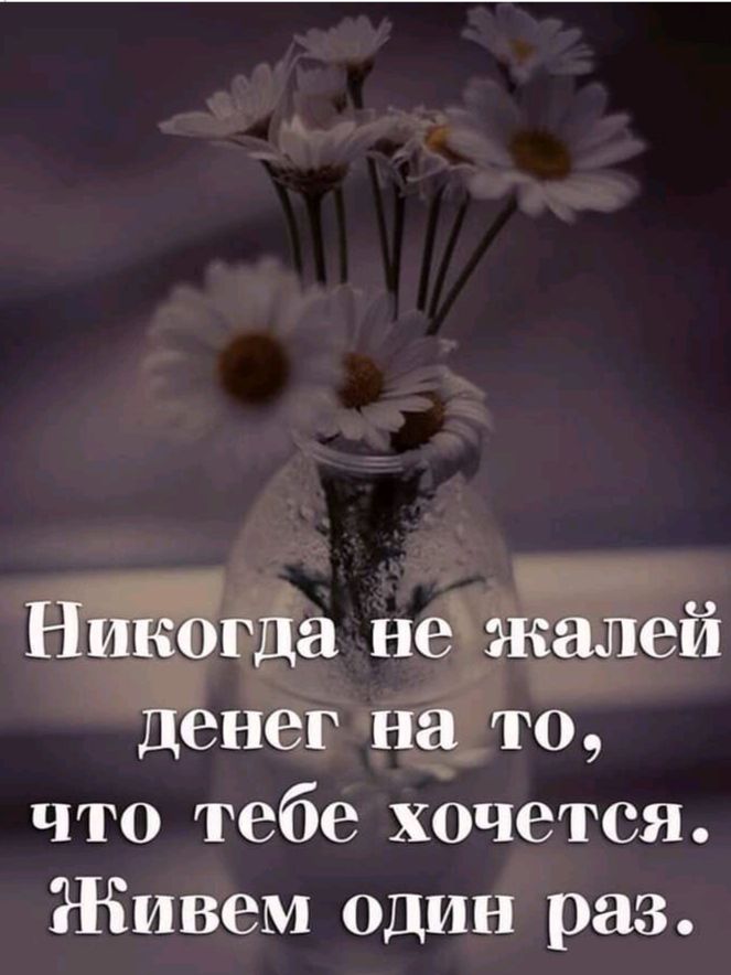 р и гаогда неЗжалеи Денег на то что тебе хочется Живем один раз