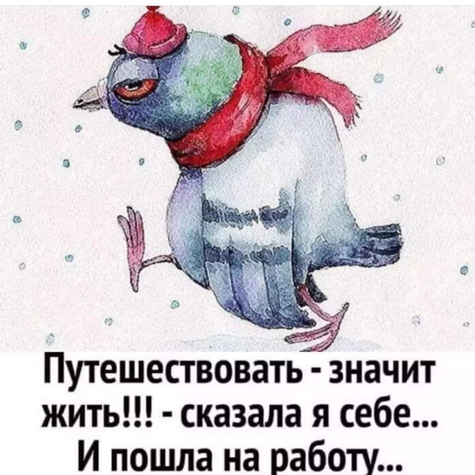 _ Путешествовать значит жить сказала я себе И пошла на работу