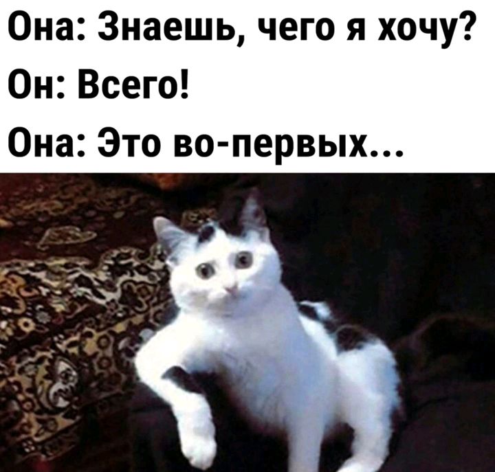 Она Знаешь чего я хочу Он Всего Она Это во первых