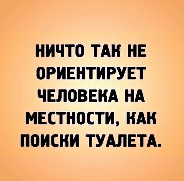 НИЧТО ТАН НЕ ОРИЕНТИРУЕТ ЧЕЛОВЕКА НА МЕСТНОСТИ НАН ППИСНИ ТУАЛЕТА