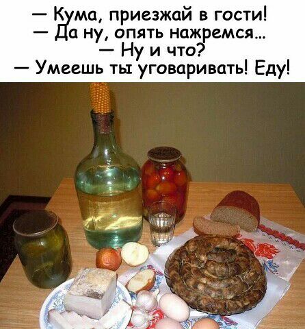 К мп приезжай в гости а ну опять нажремся Ну и что Умеешь ты уговаривать Еду